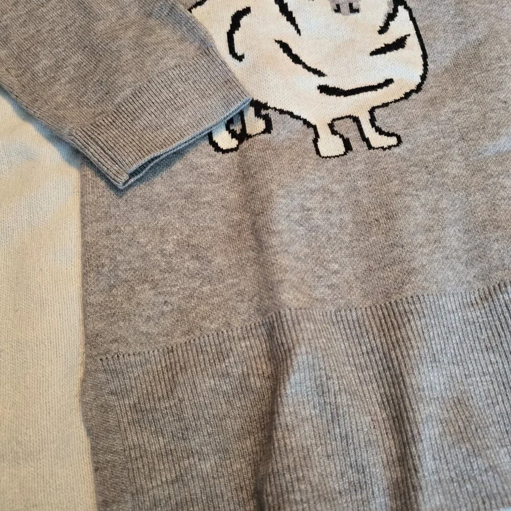 Cracker Barrel Astrologie Small S Sheep Lamb Black White Sweater Crew Sweatshirt - Picture 4 of 16